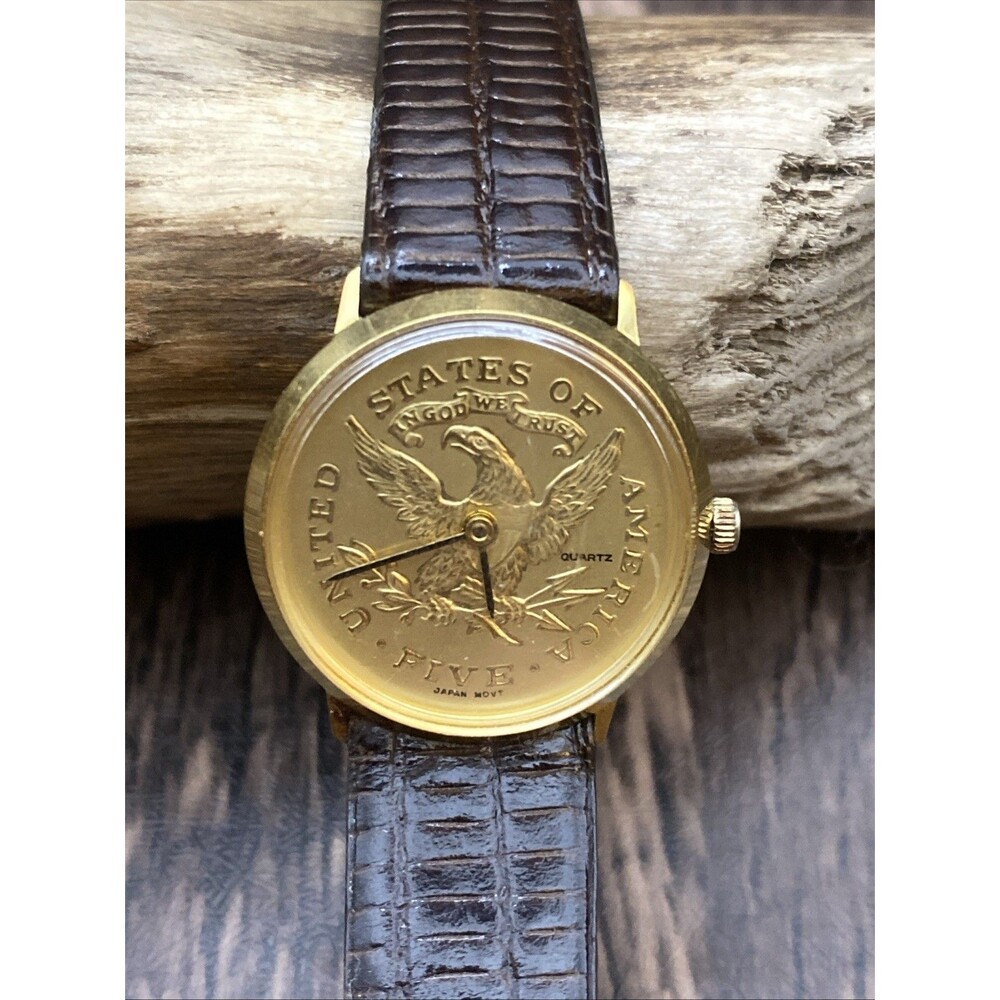 Golden Eagle USA 5 Dollar Coin 23MM Ladies Quartz Watch Working